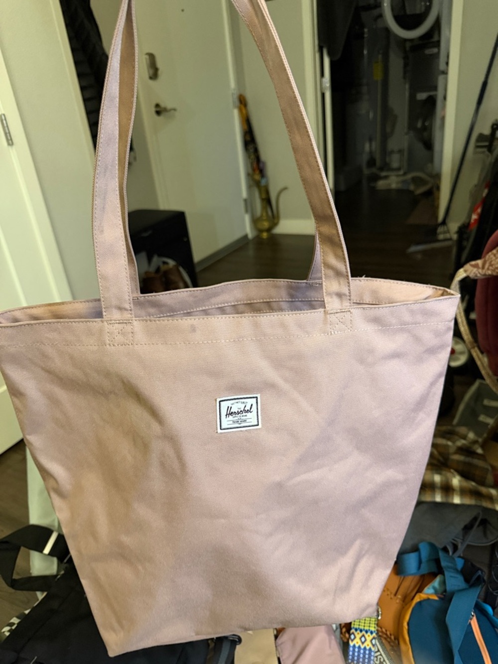 Herschel Pink Canvas Tote Bag